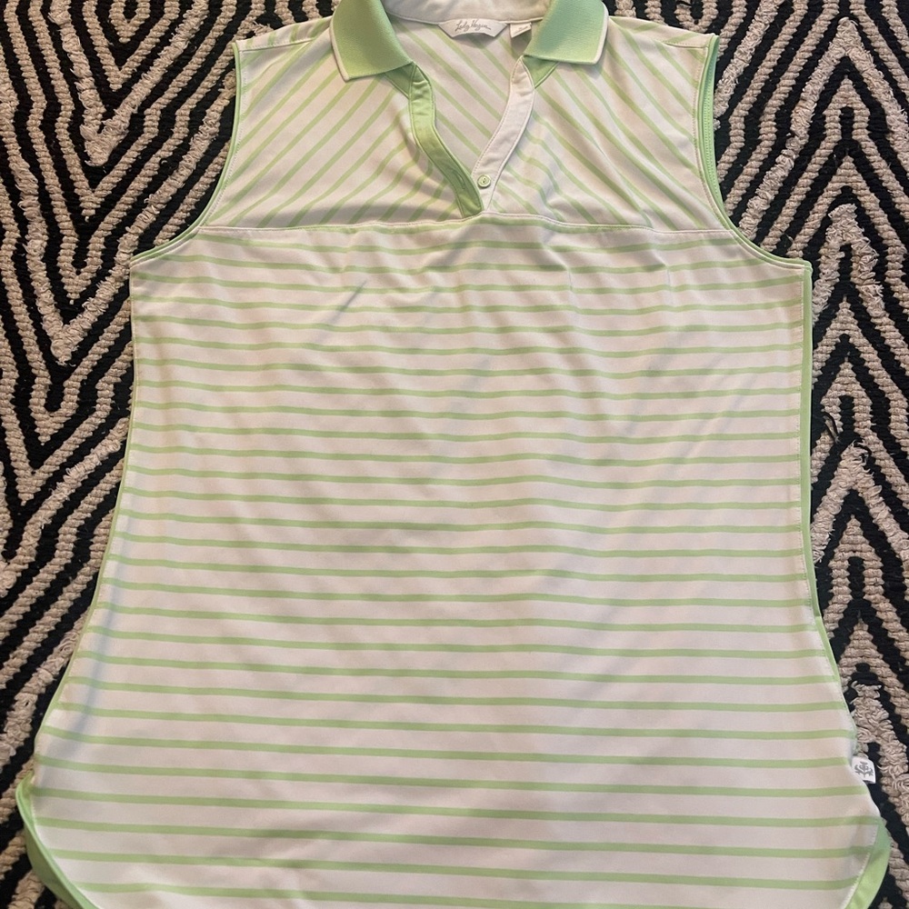 Lady Hagen Mint Green Striped Tank Top - Picture 2 of 5
